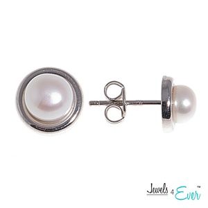 925 Silver Genuine Freshwater Pearls Earrings